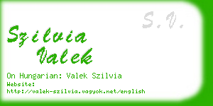 szilvia valek business card